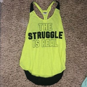 PINK” razor back tank